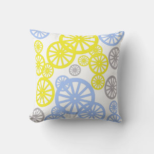 Stylish Pastel Colours Wheels Circle Pillow Cushio