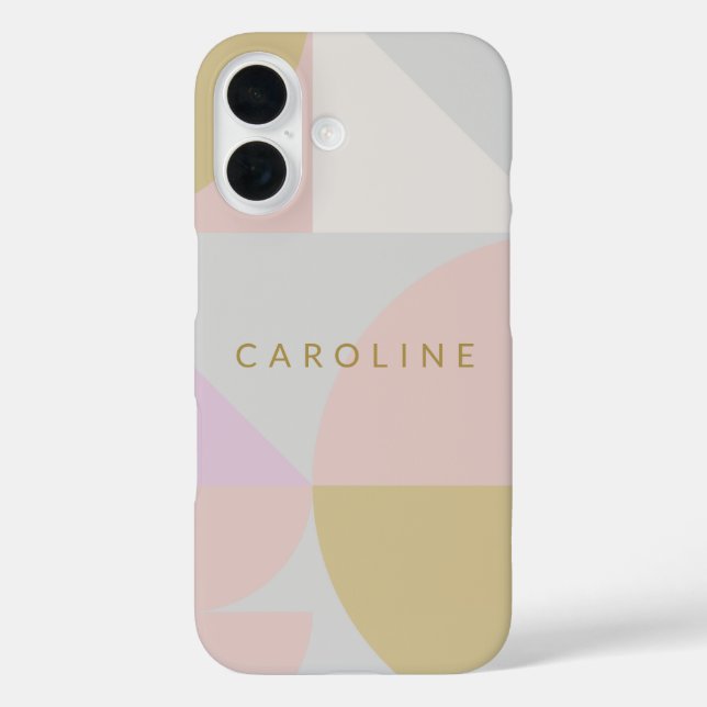 Stylish Pastel Geometric Shapes Personalised  Case-Mate iPhone Case (Back)
