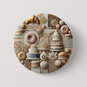 Stylish Pastry & Baking 6 Cm Round Badge