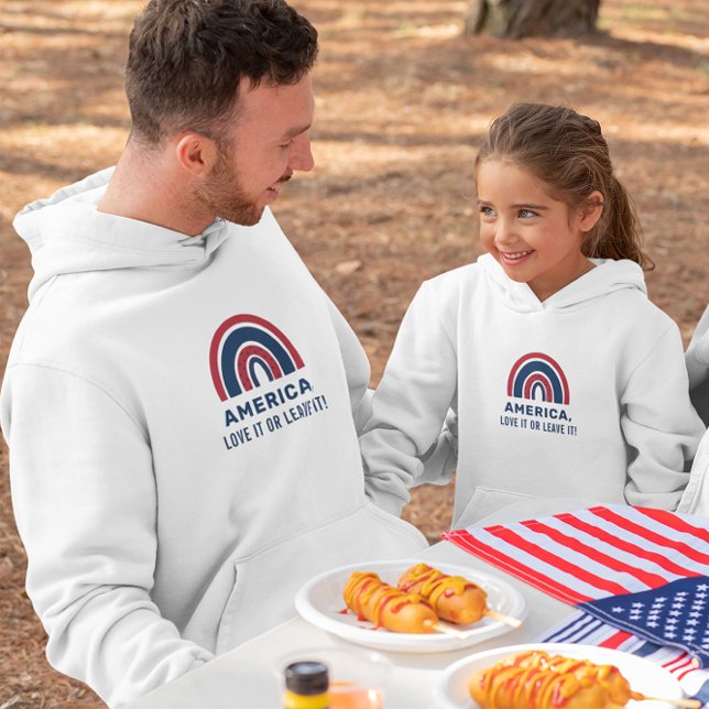 Stylish Patriotic USA American Rainbow 4th Of July Hoodie (Creator Uploaded)