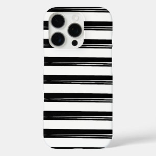Stylish Pattern Design in Black and White iPhone 16 Pro Case