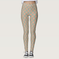 Stylish Peach Pink Green Polka Dot