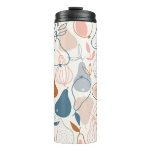 Stylish pear seamless pattern in scandinavian styl thermal tumbler