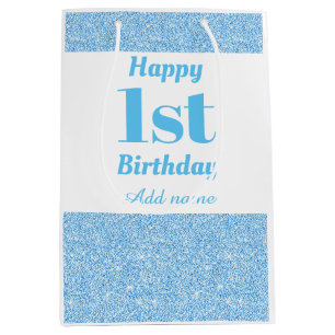 Stylish personalised 1st birthday gift bag