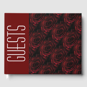 Stylish Personalised Christian Scripture RED ROSE Guest Book