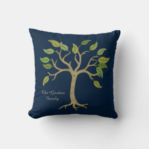 Stylish Personalised Family Tree Pillow