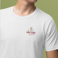 Stylish Personalised Golf Player Logo White