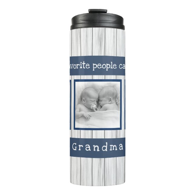 Stylish Personalised Grandma Gifts - Photo Thermal Tumbler (Front)