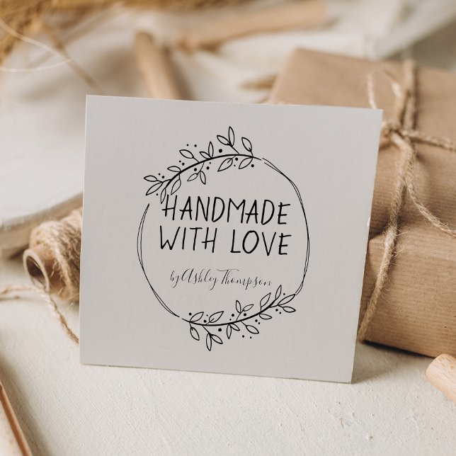 Stylish Personalised Handmade By Rubber Stamp (Creator Uploaded)