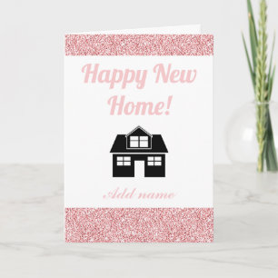 Stylish personalised happy new home card