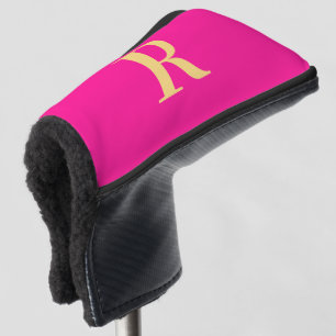 Stylish Personalised Monogram Hot Pink Golf Head Cover