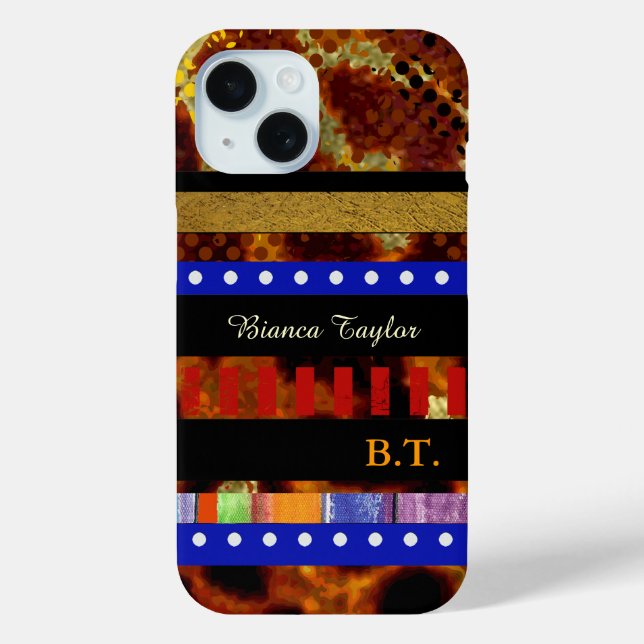 Stylish & Personalised Multicolored Stripes Case-Mate iPhone Case (Back)