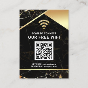 Stylish Personalised QR Code Wifi Network Password Business Card