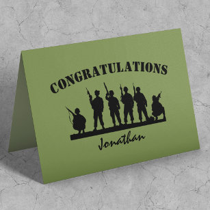 Stylish Personalized Army Passing Out Card