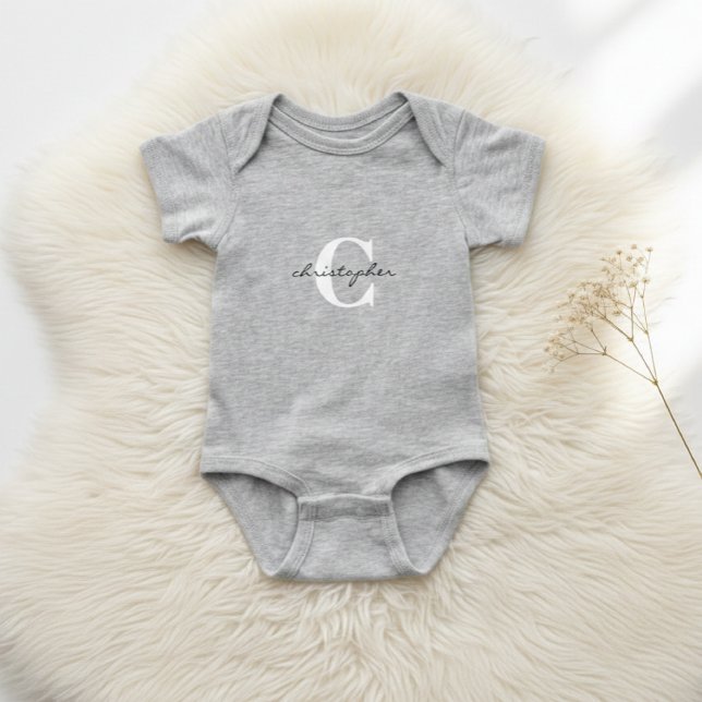 Stylish Personalized Initials Bodysuit - Trendy (Creator Uploaded)