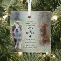 Stylish Pet Memorial 2 Dog Photo
