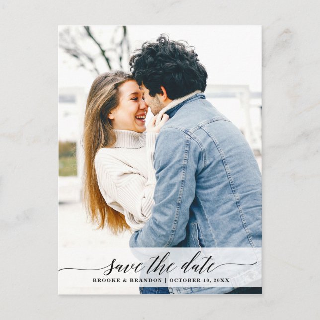 Stylish Photo Calendar Save the date card (Front)