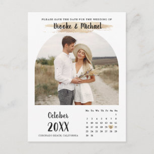 Stylish Photo Calendar Save the date card