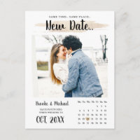 Stylish Photo Calendar Wedding postponed