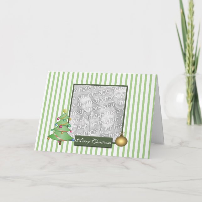 Stylish Photo Christmas Card (Front)