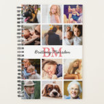 Stylish Photo Collage | Monogram 2025 Planner<br><div class="desc">Personalised 2025 photo collage planner featuring 12 pictures of your family and friends,  your initials and name.</div>