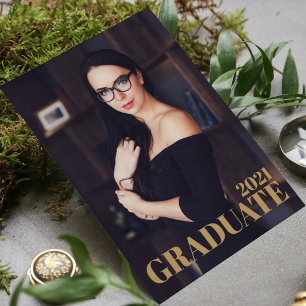 Stylish Photo Date Graduation Invitation