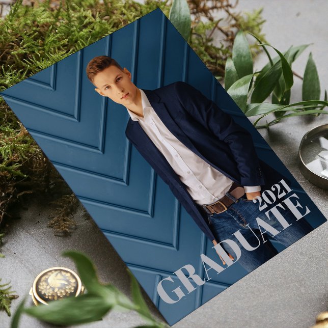 Stylish Photo Date Graduation Invitation (Creator Uploaded)