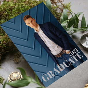 Stylish Photo Date Graduation Invitation