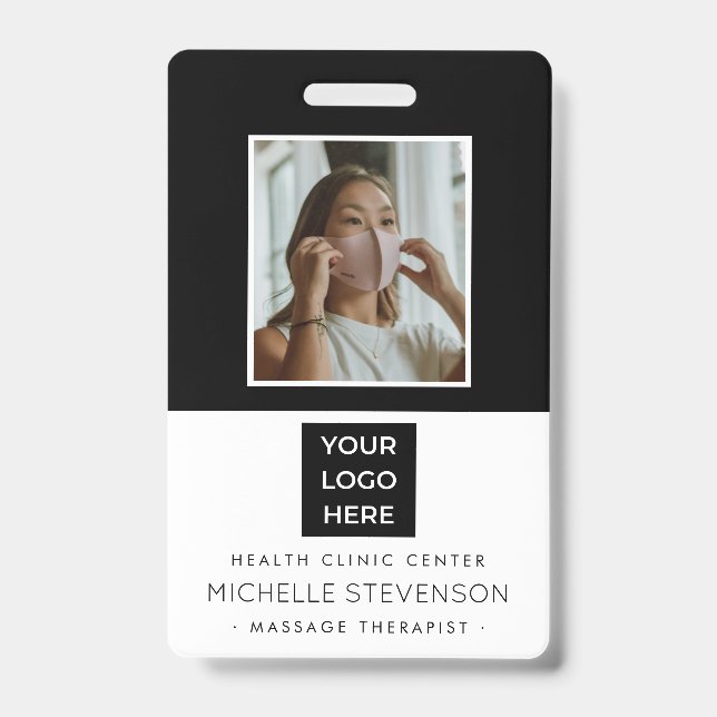 Stylish Photo Employee ID Badge (Front)