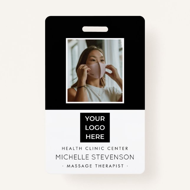 Stylish Photo Employee ID Badge (Front)