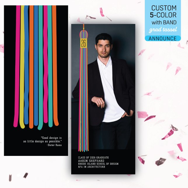 Stylish Photo Graduation Announcement | Colourful (Creator Uploaded)