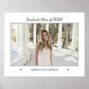 Stylish Photo Graduation Welcome Sign