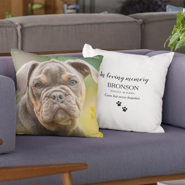 Stylish Photo In Loving Memory Cushion (Creator Uploaded)