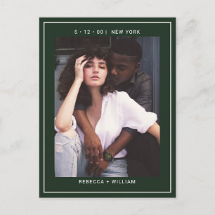 Stylish Photo Wedding Save the Date Invitation Postcard