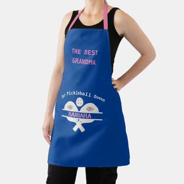 Stylish Pickleball Best Grandma First Name   Apron (Insitu)