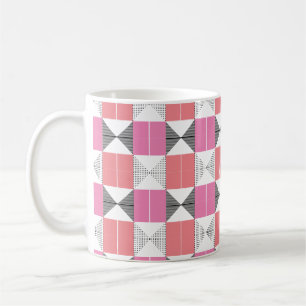 Stylish Pink and black geometric pattern Coffee Mug