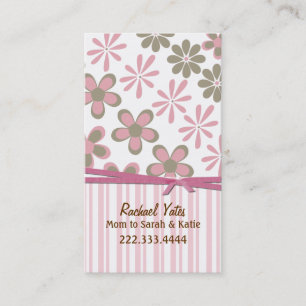 Stylish Pink and Brown Custom Mummy Card