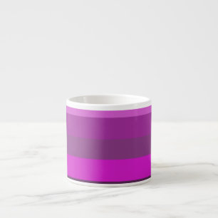 Stylish pink and purple monochrome Stripes pattern Espresso Cup