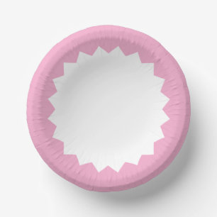 Stylish Pink and White Decorative Party Paper Plate
