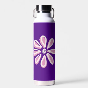 Stylish Pink Bloom Doodle Water Bottle