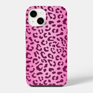 Stylish Pink Leopard Print iPhone 14 Case