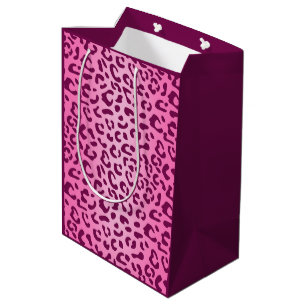 Stylish Pink Leopard Print Medium Gift Bag