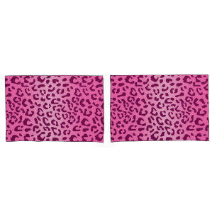 Stylish Pink Leopard Print Pillowcase