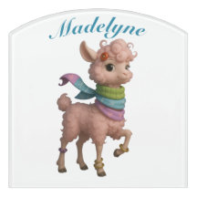 Stylish Pink Llama For Girl's Room