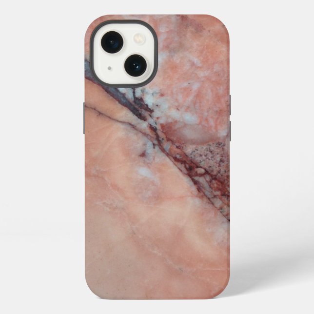 Stylish Pink Marble With Flaw iPhone Case (Back)