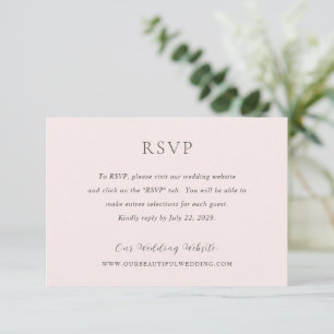 Stylish Pink Modern Wedding RSVP Card