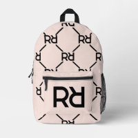 Stylish Pink Monogram Girl's Back to School