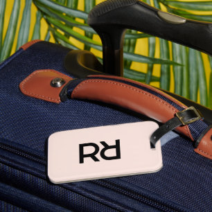 Stylish Pink Monogram Luxury World Traveller Luggage Tag