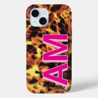 Stylish Pink Monogrammed Tortoiseshell