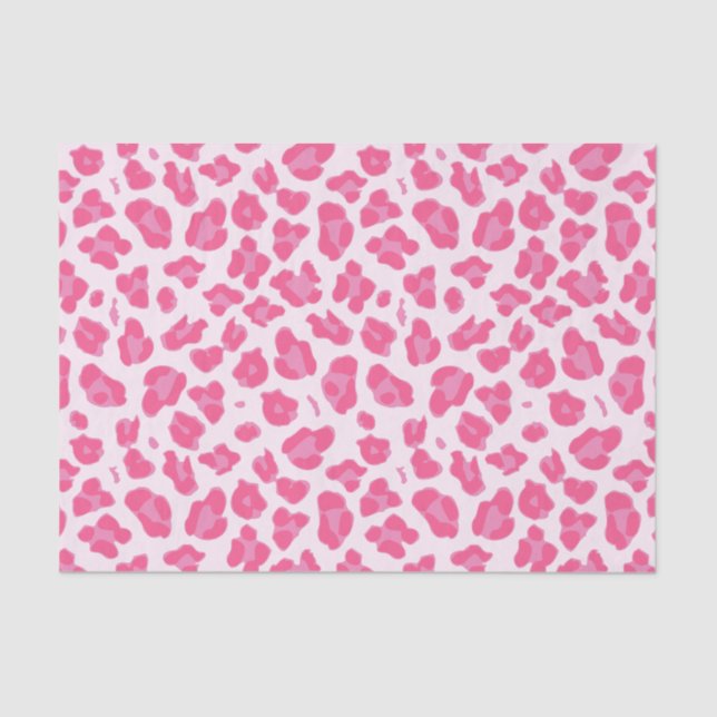 Stylish Pink on Pink Leopard Pattern Tissue Paper (Front)